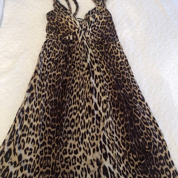 Elie Tahari 100% Silk Animal Print Mini Dress - Picture 4 of 7